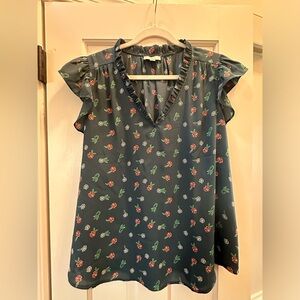 LOFT outlet floral sleeveless top